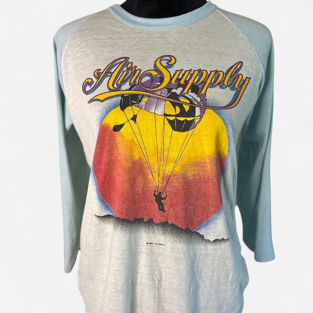 True Vtg Air Supply 1982 World Tour Jersey Shirt Original